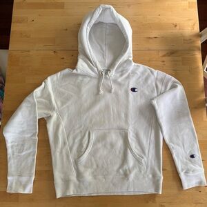 Champion White Classic Sweat-shirt with Hood
